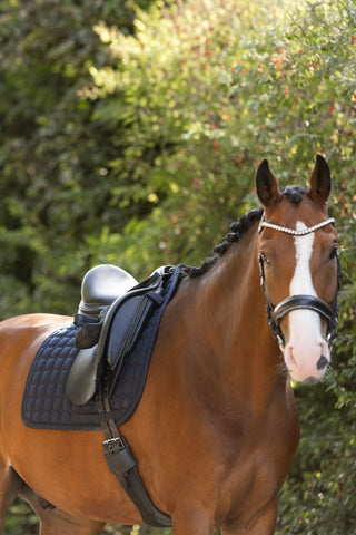 Molton Baumwoll-Schabracke Navy