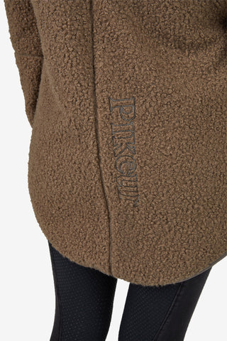 Płaszcz z tkaniny teddy fleece Greige