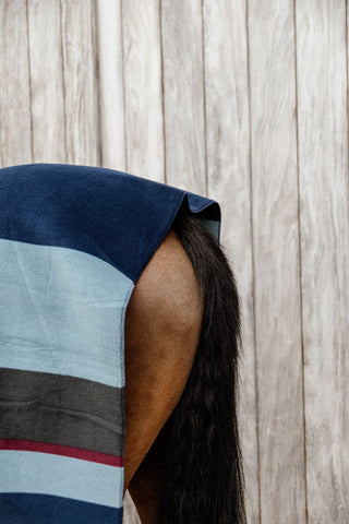 Fleecefilt Stripes 140*160 Navy/Grey