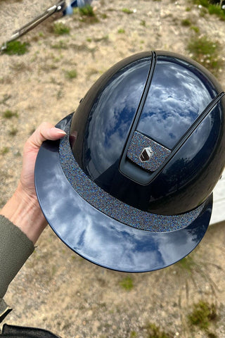 Samshield Glossy Miss Shield Crystal Matt Trim Frontal Band Fabric & Crystal Blazon